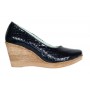 Pantofi dama casual din piele naturala platforme de 7 cm Mara Negru - P3550NCR